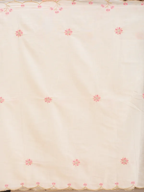 Cream_Threadwork_Cotton_Readymade_Salwar_Suit