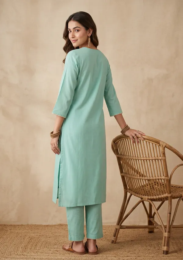 Sea_Green_Threadwork_Art_Silk_Readymade_Salwar_Suit