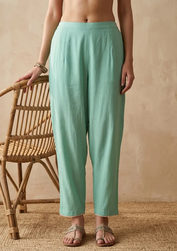 Sea_Green_Threadwork_Art_Silk_Readymade_Salwar_Suit