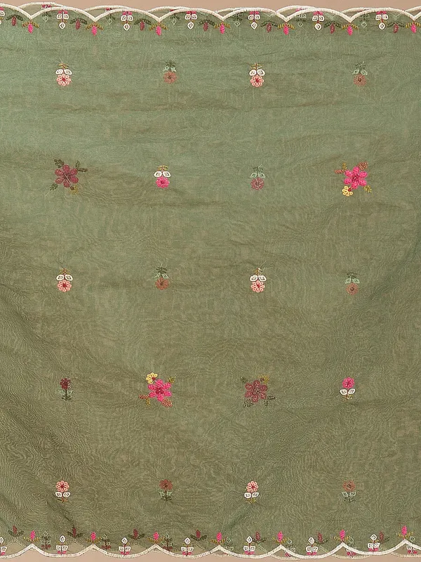 Bottle_Green_Threadwork_Art_Silk_Readymade_Salwar_Suit
