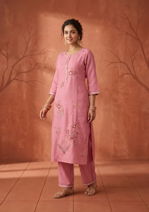 Onion_Pink_Threadwork_Art_Silk_Readymade_Salwar_Suit