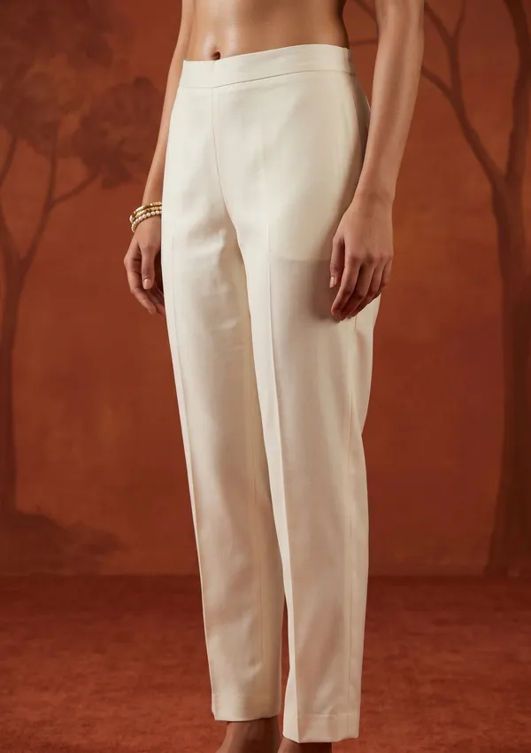 Cream_Threadwork_Chanderi_Readymade_Salwar_Suit