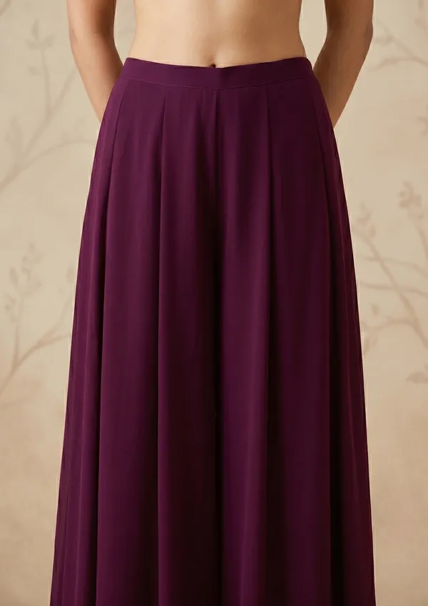 Wine_Threadwork_Georgette_Readymade_Salwar_Suit