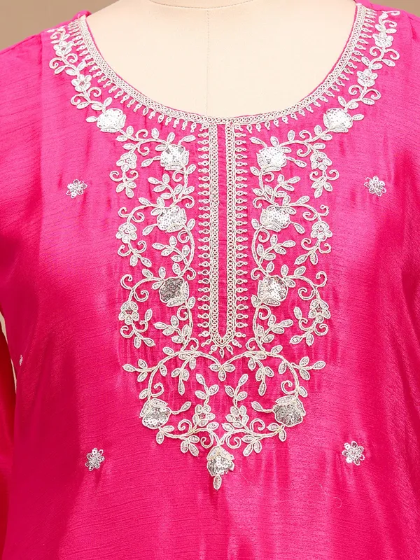 Rani_Pink_Zariwork_Gold_Chinon_Readymade_Salwar_Suit