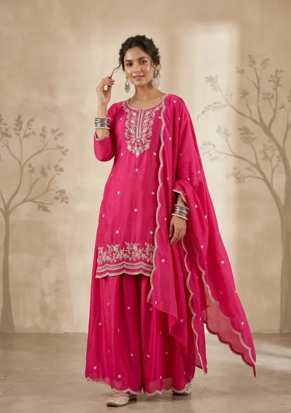 Rani_Pink_Zariwork_Gold_Chinon_Readymade_Salwar_Suit