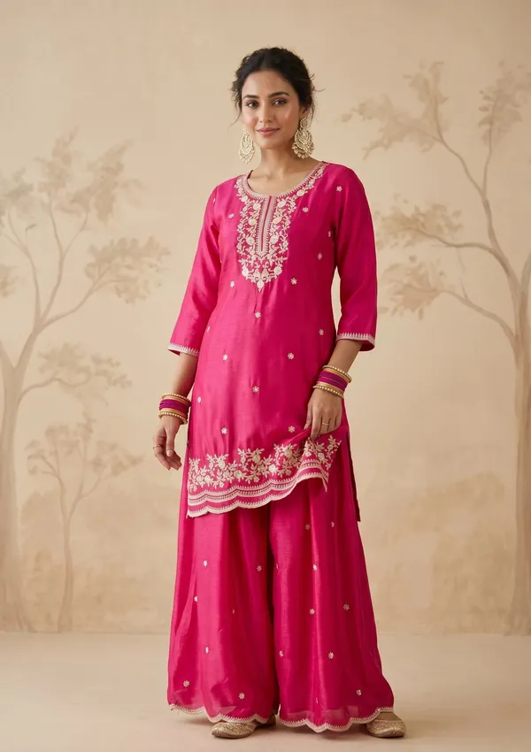 Rani_Pink_Zariwork_Gold_Chinon_Readymade_Salwar_Suit