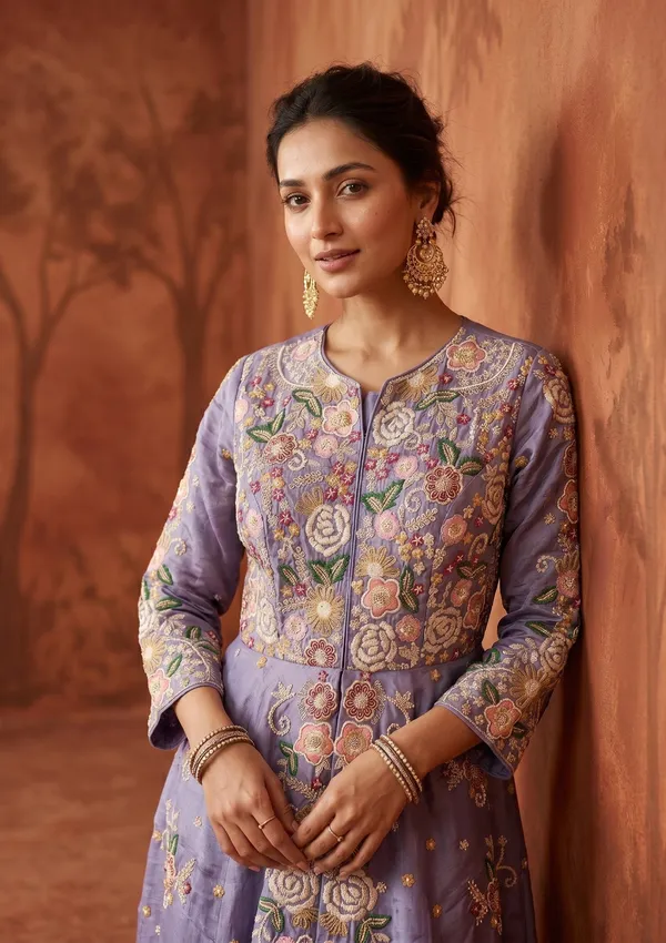 Lavender_Threadwork_Crepe_Readymade_Salwar_Suit