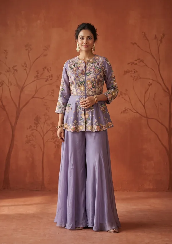 Lavender_Threadwork_Crepe_Readymade_Salwar_Suit