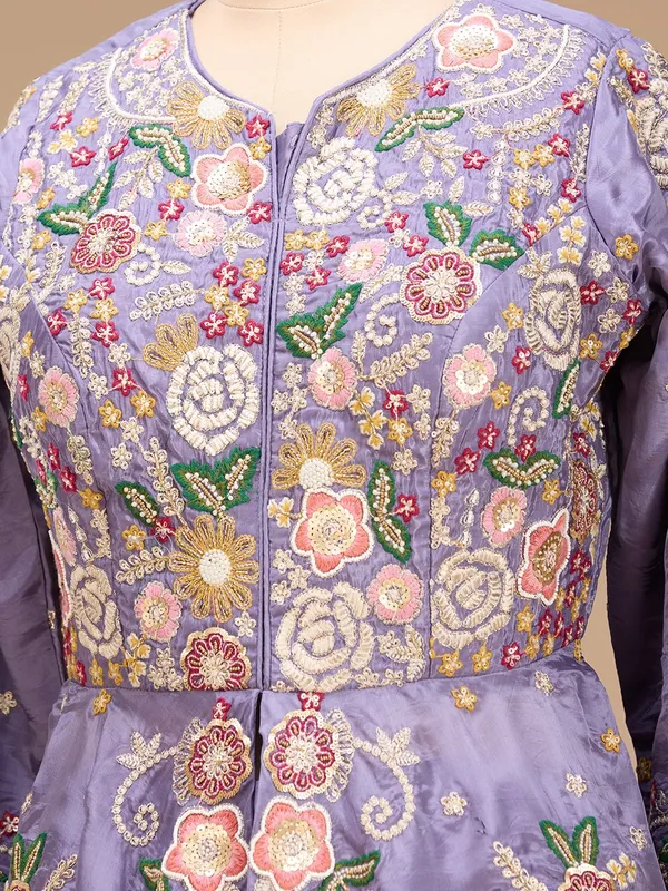 Lavender_Threadwork_Crepe_Readymade_Salwar_Suit