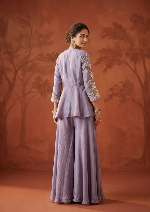 Lavender_Threadwork_Crepe_Readymade_Salwar_Suit