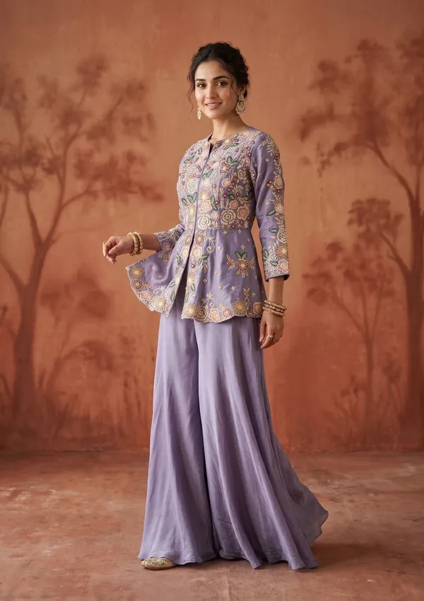 Lavender_Threadwork_Crepe_Readymade_Salwar_Suit