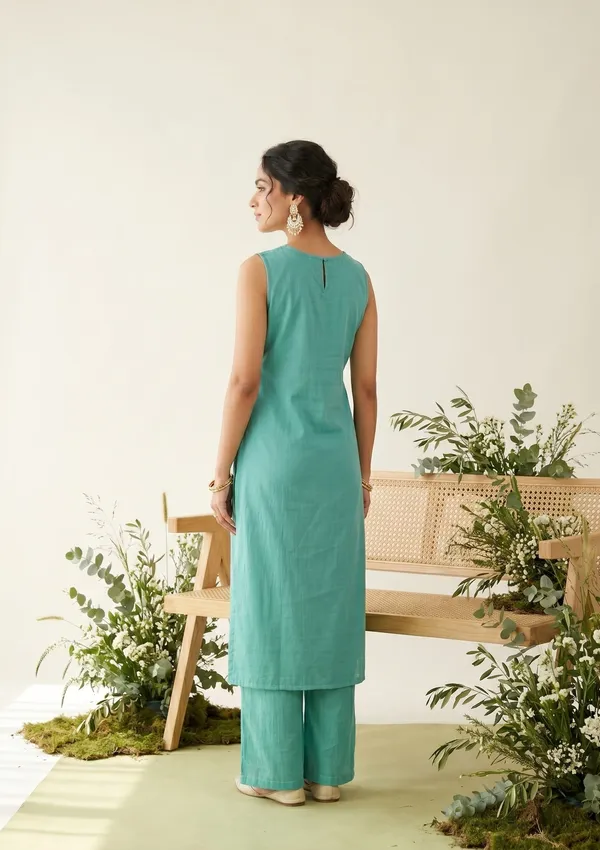 Sea_Green_Threadwork_Chanderi_Readymade_Salwar_Suit