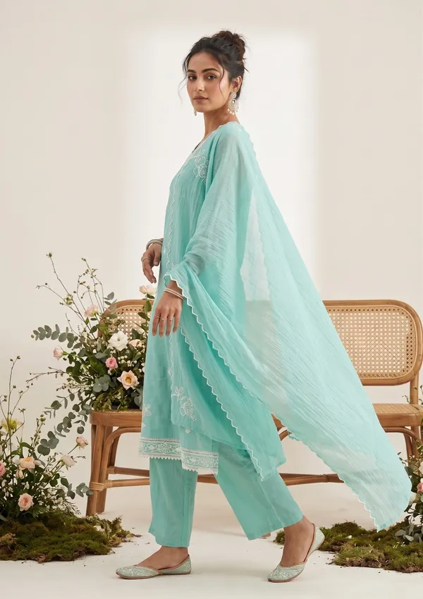 Sea_Green_Threadwork_Chanderi_Readymade_Salwar_Suit
