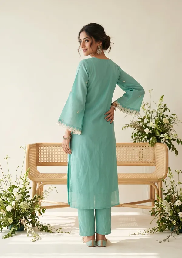 Sea_Green_Threadwork_Chanderi_Readymade_Salwar_Suit