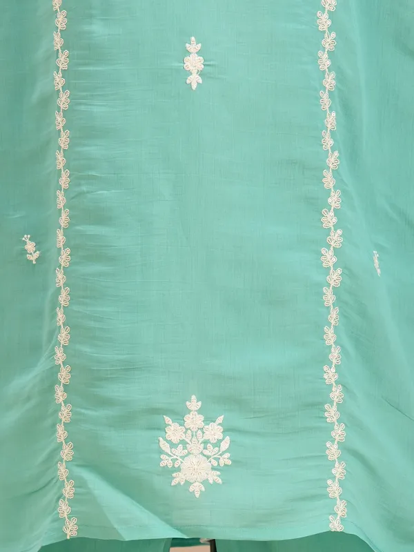 Sea_Green_Threadwork_Chanderi_Readymade_Salwar_Suit