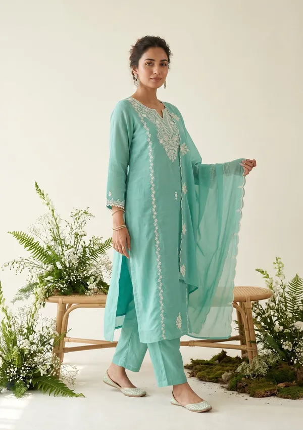 Sea_Green_Threadwork_Chanderi_Readymade_Salwar_Suit