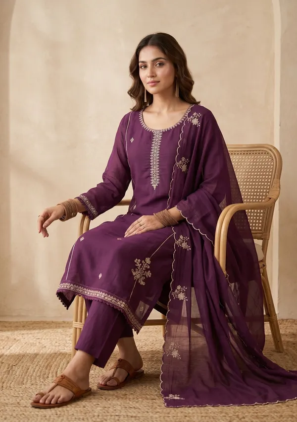 Purple_Threadwork_Chanderi_Readymade_Salwar_Suit