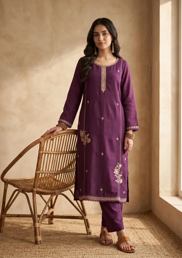 Purple_Threadwork_Chanderi_Readymade_Salwar_Suit