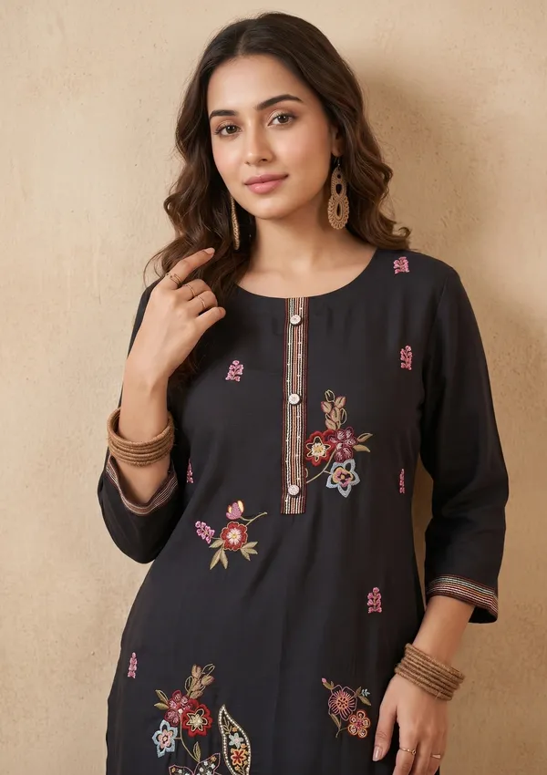 Black_Threadwork_Art_Silk_Readymade_Salwar_Suit
