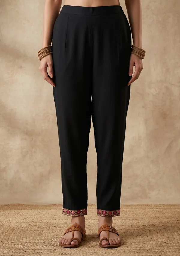 Black_Threadwork_Art_Silk_Readymade_Salwar_Suit