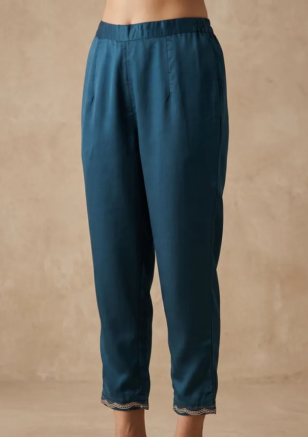 Navy_Blue_Threadwork_Chanderi_Readymade_Salwar_Suit