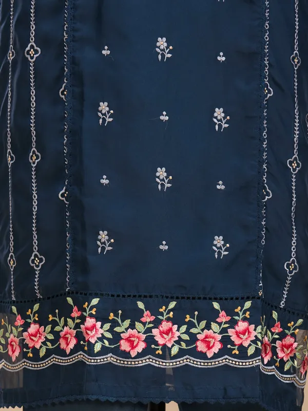 Navy_Blue_Threadwork_Chanderi_Readymade_Salwar_Suit