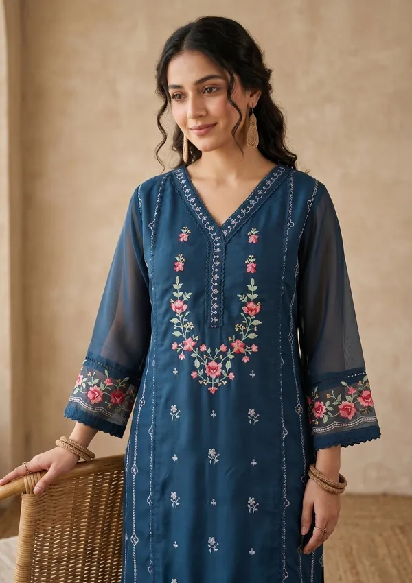 Navy_Blue_Threadwork_Chanderi_Readymade_Salwar_Suit
