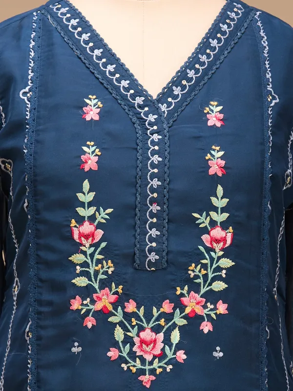 Navy_Blue_Threadwork_Chanderi_Readymade_Salwar_Suit