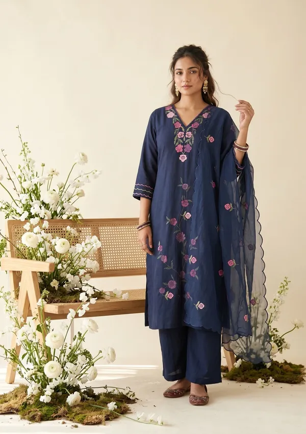 Navy_Blue_Threadwork_Art_Silk_Readymade_Salwar_Suit