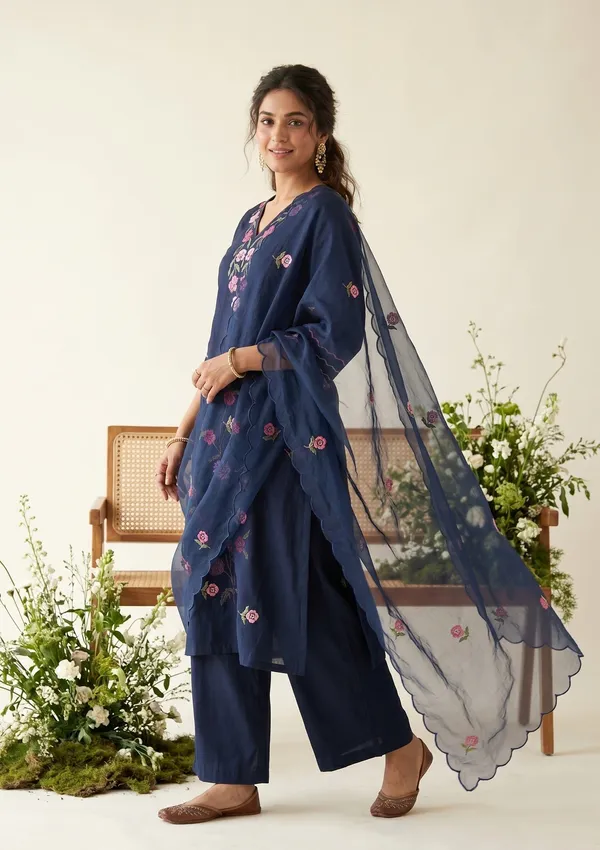 Navy_Blue_Threadwork_Art_Silk_Readymade_Salwar_Suit