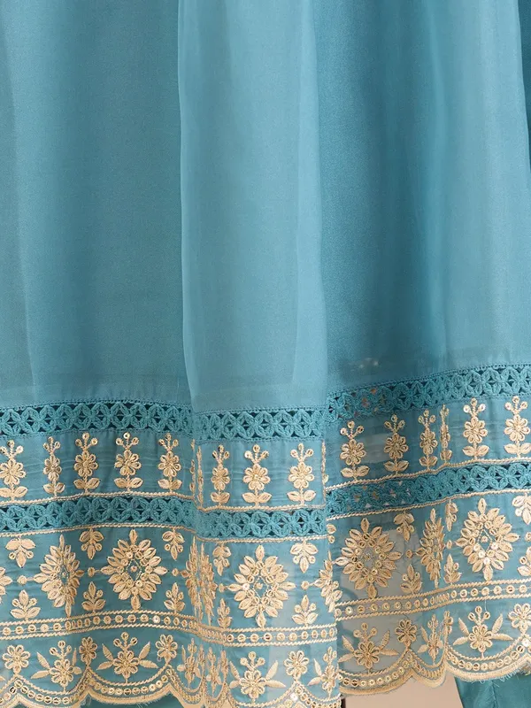 Sky_Blue_Threadwork_Organza_Readymade_Salwar_Suit