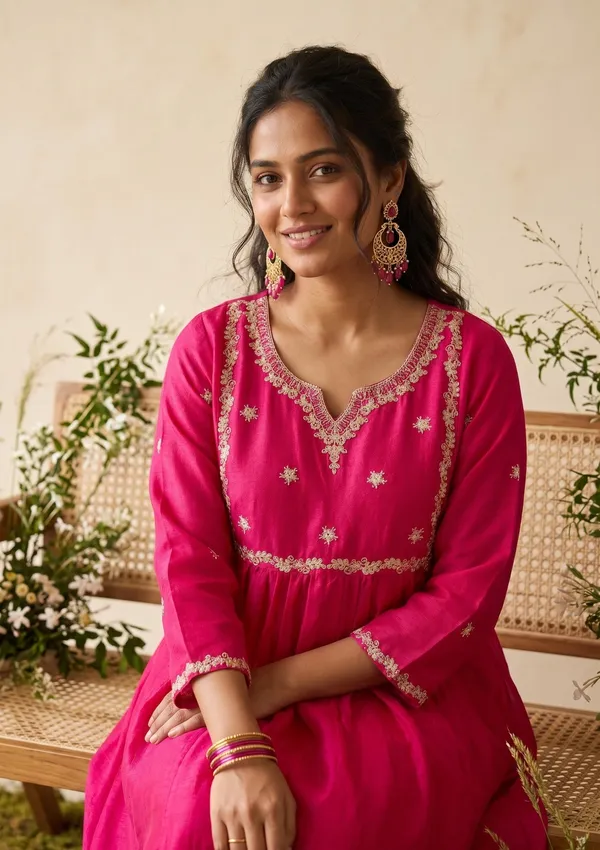 Rani_Pink_Zariwork_Gold_Soft_Raw_Silk_Readymade_Salwar_Suit