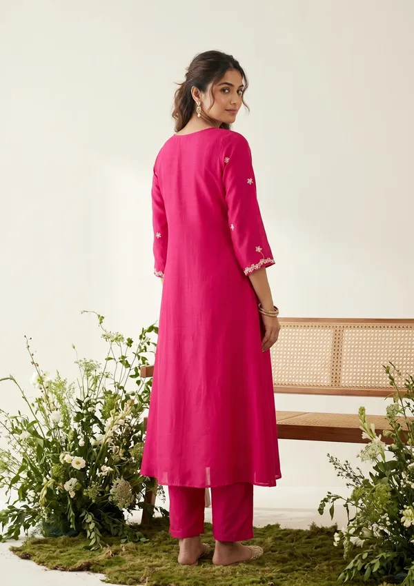 Rani_Pink_Zariwork_Gold_Soft_Raw_Silk_Readymade_Salwar_Suit
