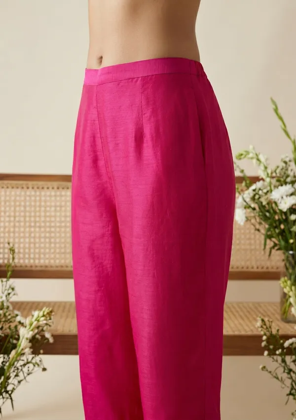 Rani_Pink_Zariwork_Gold_Soft_Raw_Silk_Readymade_Salwar_Suit