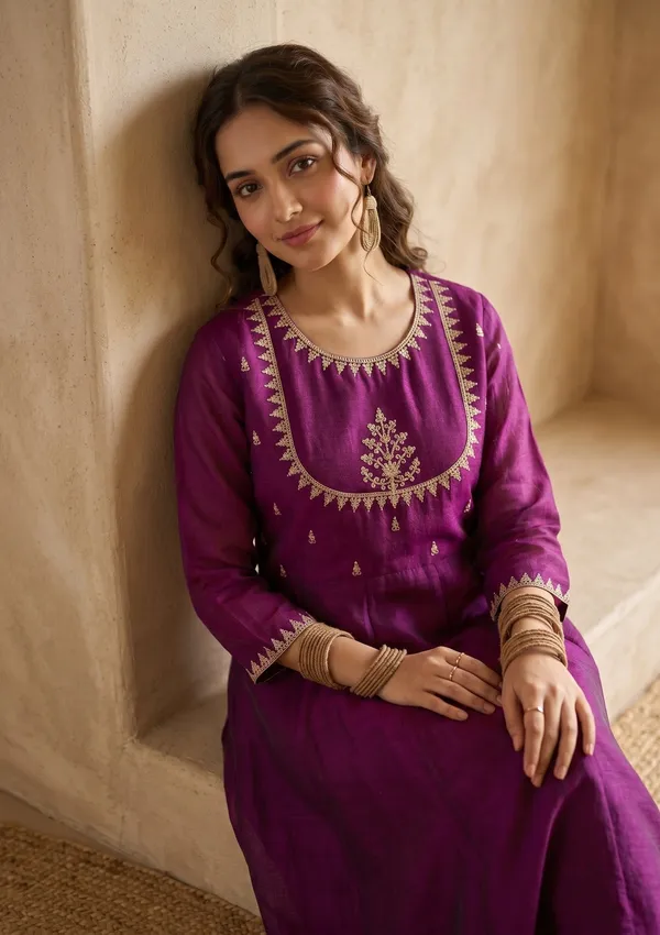 Purple_Zariwork_Gold_Soft_Raw_Silk_Readymade_Salwar_Suit