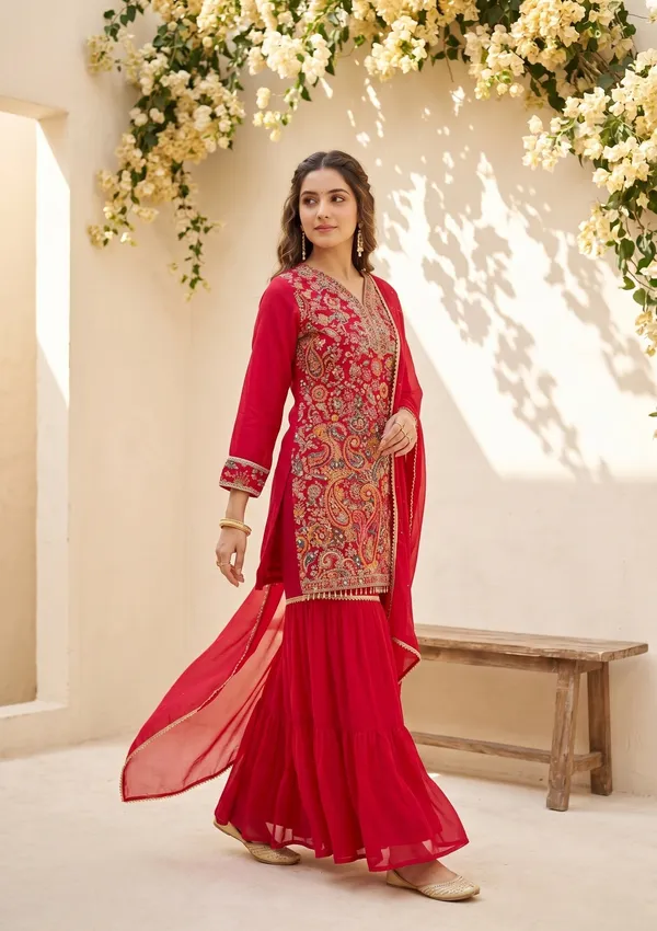 Rani_Pink_Threadwork_Georgette_Readymade_Salwar_Suit