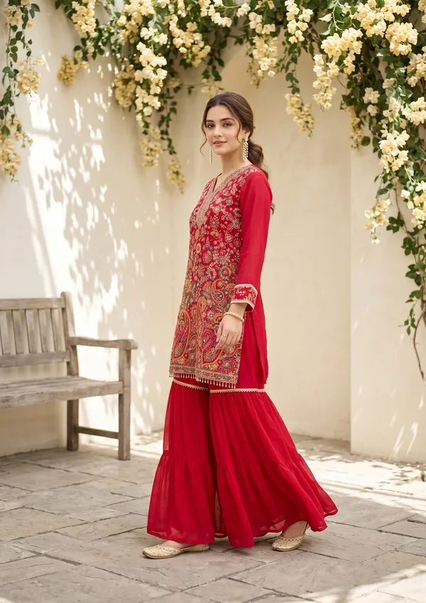 Rani_Pink_Threadwork_Georgette_Readymade_Salwar_Suit