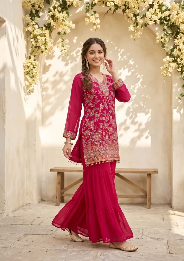 Rani_Pink_Threadwork_Georgette_Readymade_Salwar_Suit