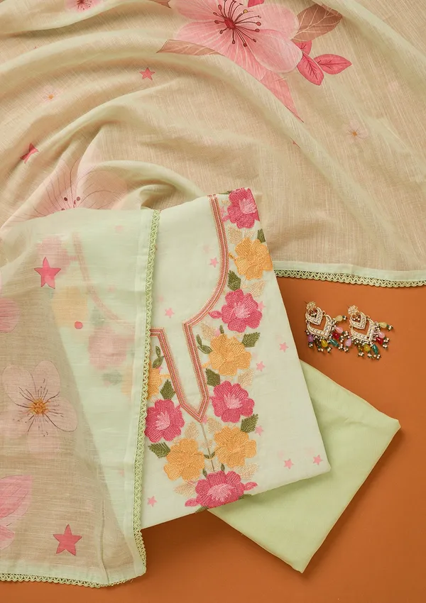 Pista_Green_Threadwork_Linen_Unstitched_Salwar_Suit