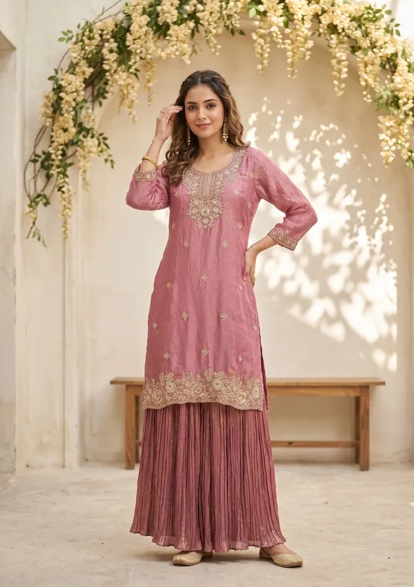 Onion_Pink_Zariwork_Gold_Tissue_Readymade_Salwar_Suit