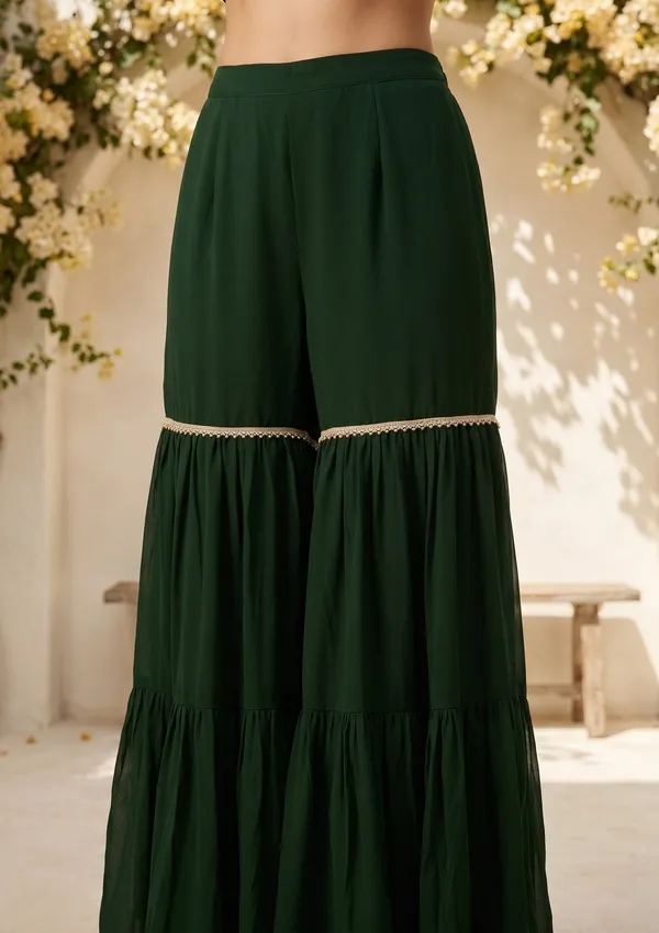 Bottle_Green_Threadwork_Georgette_Readymade_Salwar_Suit