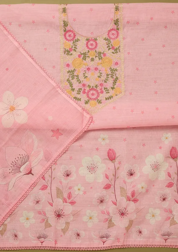 Baby_Pink_Threadwork_Linen_Unstitched_Salwar_Suit