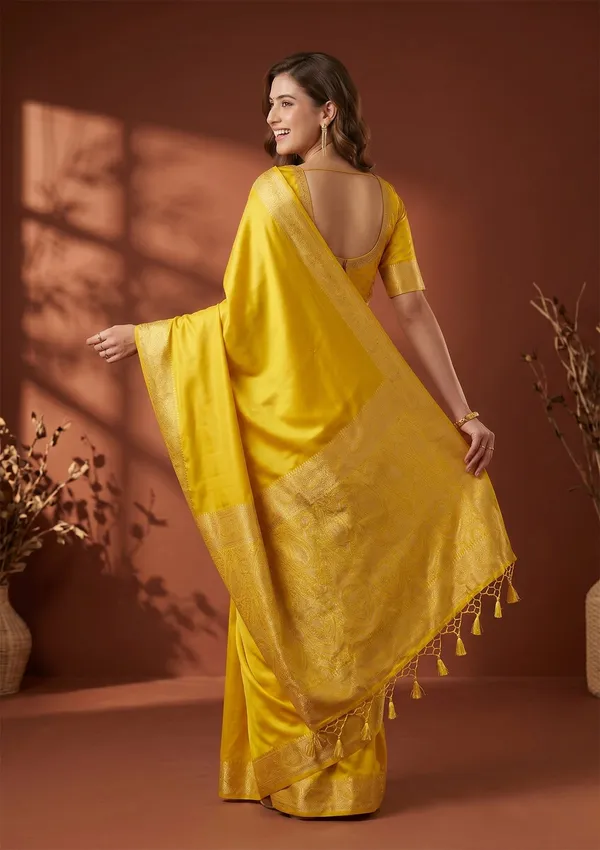 Yellow_Banarasi_Art_Silk_Saree
