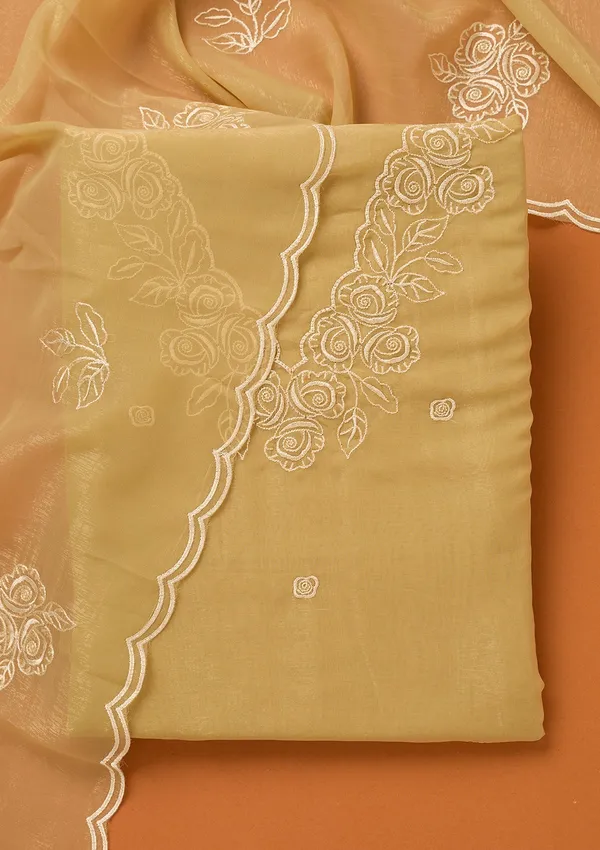Beige_Threadwork_Tissue_Unstitched_Salwar_Suit