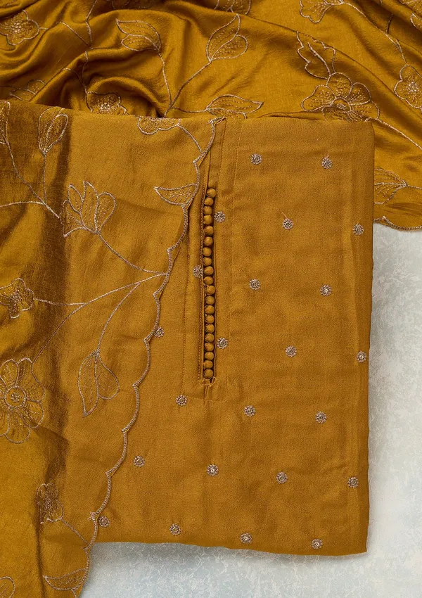 Mustard_Zariwork_Gold_Soft_Raw_Silk_Unstitched_Salwar_Suit