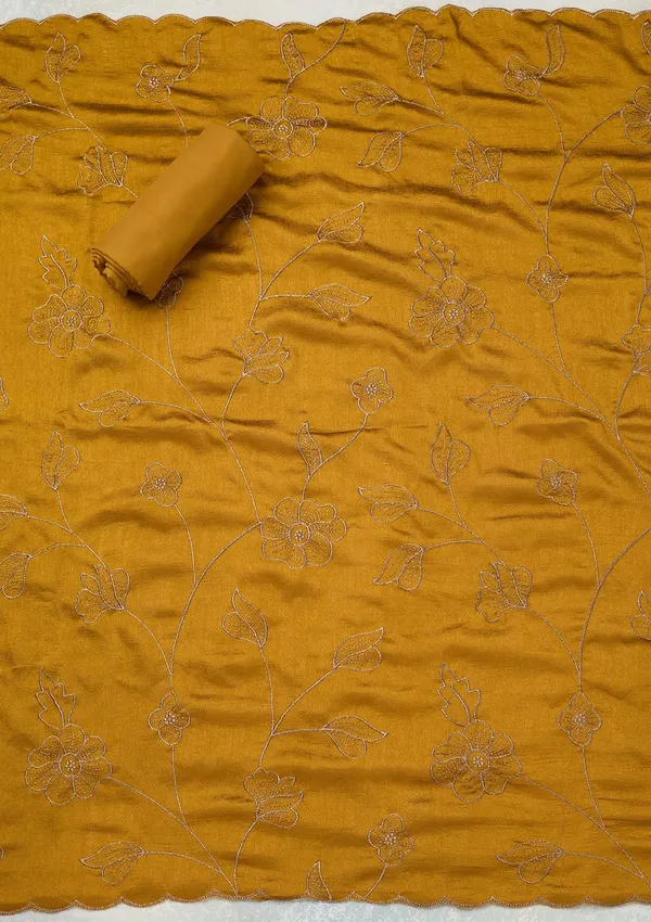 Mustard_Zariwork_Gold_Soft_Raw_Silk_Unstitched_Salwar_Suit