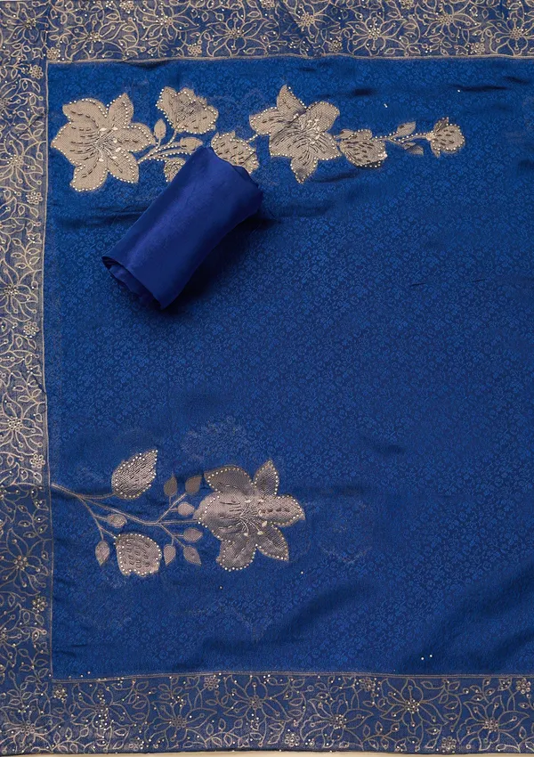 Blue_Stonework_Gold_Dola_Silk_Unstitched_Salwar_Suit