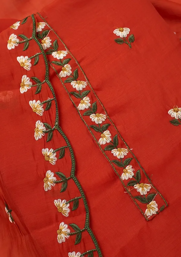 Orange_Threadwork_Semi_Crepe_Unstitched_Salwar_Suit