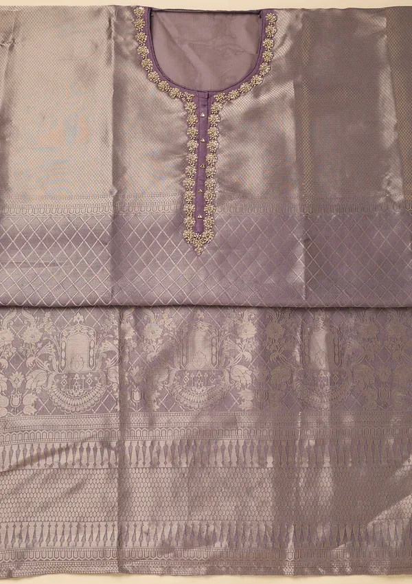 Lavender_Cutdana_Dola_Silk_Unstitched_Salwar_Suit