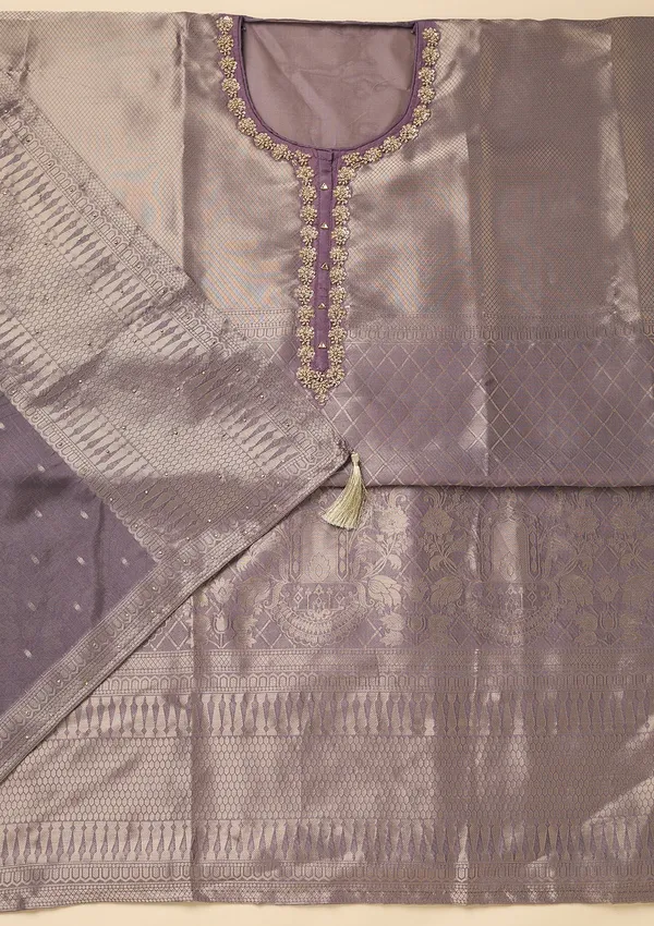 Lavender_Cutdana_Dola_Silk_Unstitched_Salwar_Suit